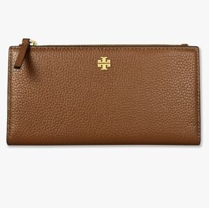Tory Burch 139540 Blake Color-Block Slim Leather Wallet IN Cortado